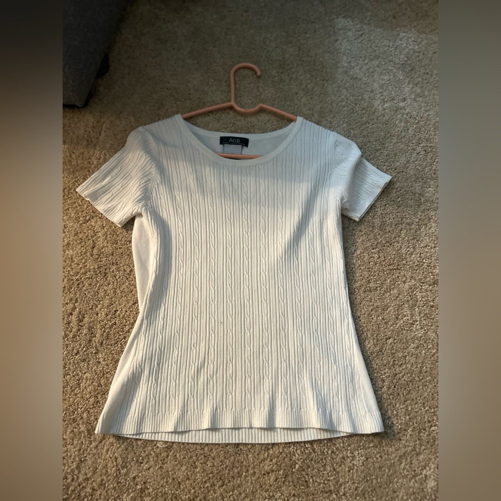 AGB White Short Sleeve Tee